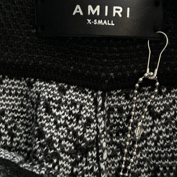 Amiri Black & White Bandana Crochet Basketball Shorts - Picture 3 of 5